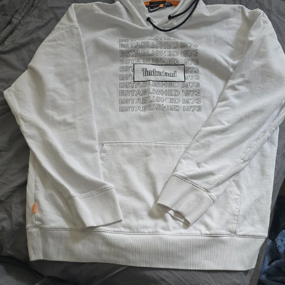 Timberland White Hoodie Sweater - Picture 4 of 5